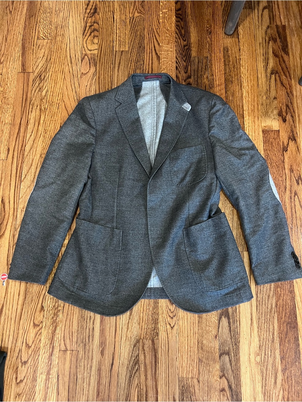 EMIDIO TUCCI Corte Ingles Mens Blazer Sports Jacket Wool Cashmere Grey Size 52R
